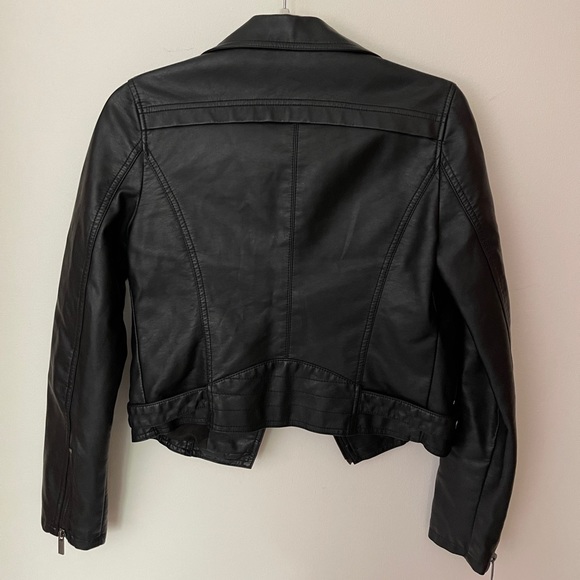 Women’s Vegan Leather Black Jacket Size XS - Picture 5 of 5